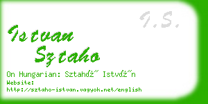 istvan sztaho business card